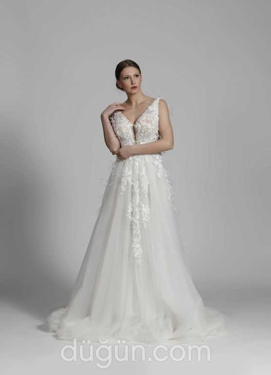 Glamour Bridal 14 A kesim V yaka  Romantik gelinlik - 1