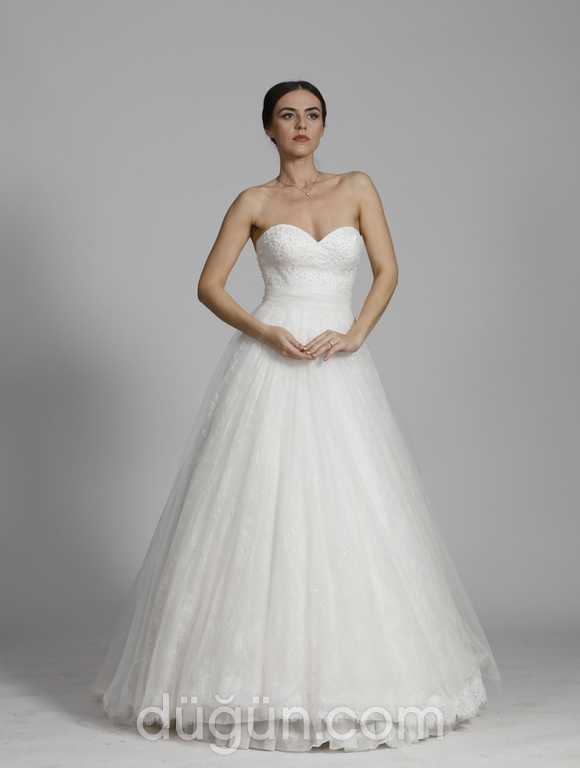 Glamour Bridal 3 A kesim Straplez Romantik gelinlik - 2