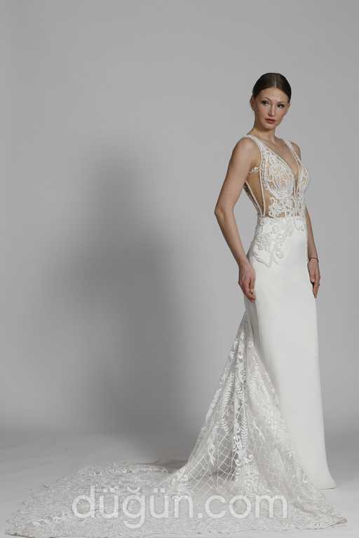 Glamour Bridal 23 Balık kesim V yaka  Modern gelinlik - 1