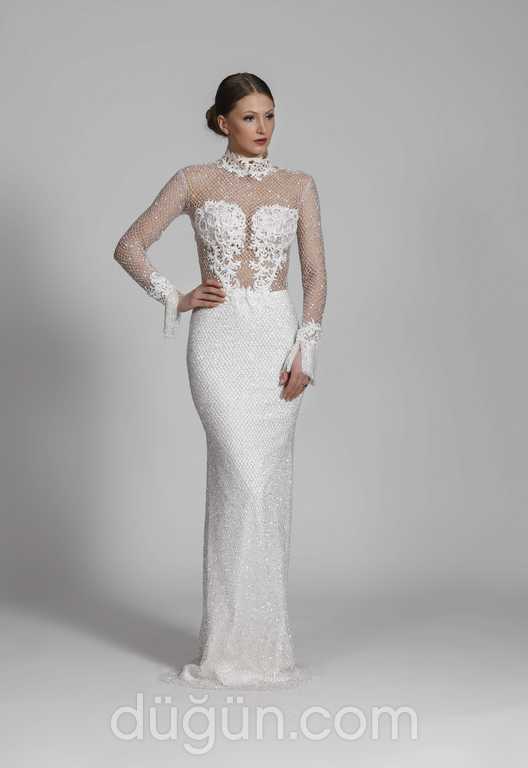 Glamour Bridal 26 Balık kesim Hakim yaka  Romantik gelinlik