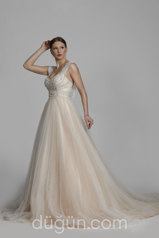 Glamour Bridal 39 A kesim Straplez Bohem gelinlik - 1