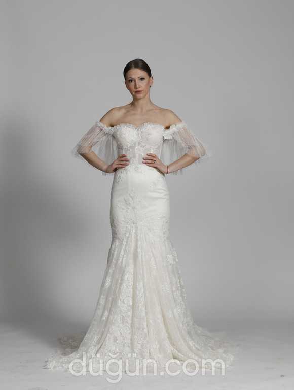 Glamour Bridal 20 Balık kesim Straplez Romantik gelinlik - 1