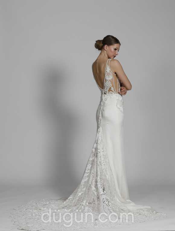 Glamour Bridal 23 Balık kesim V yaka  Modern gelinlik - 2