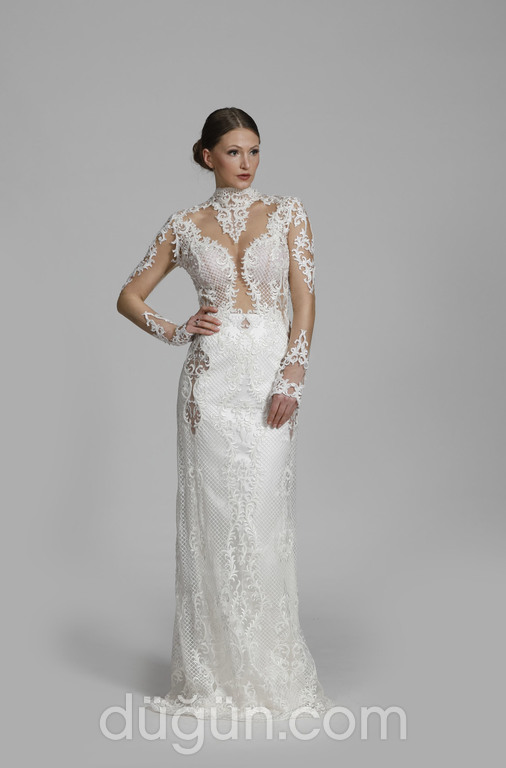 Glamour Bridal 32 Balık kesim Hakim yaka  Vintage gelinlik - 1