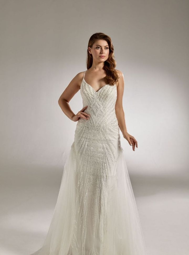 RB-65 Balık Kesim Bohem Tarlatansız Gelinlik