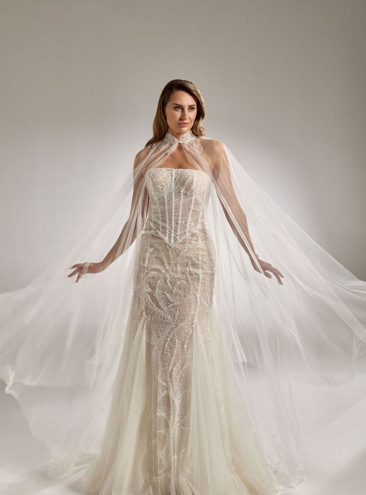 RB-76 Balık Kesim Straplez Tarlatansız Gelinlik