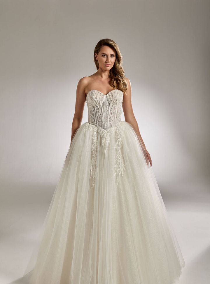 RB-78 Bohem Prenses Kesim Straplez Gelinlik