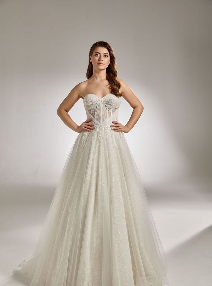 RB-61 A Kesim Helen Straplez Gelinlik