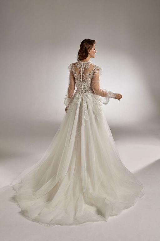 RB-99 A Kesim Bohem Sırt Dekolteli Gelinlik 3