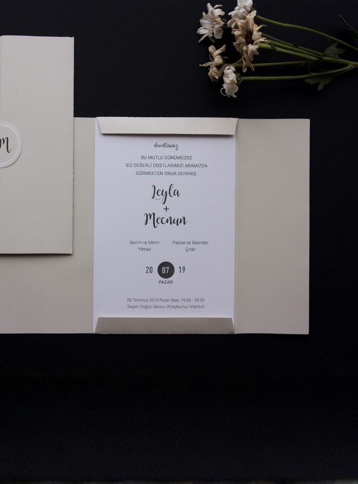 NV-12-25 Düğün Nikah Söz - Nişan Davetiye