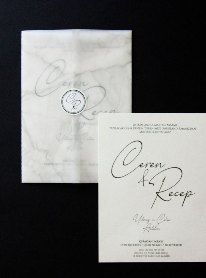 NV-70-25 Düğün Nikah Söz - Nişan Davetiye