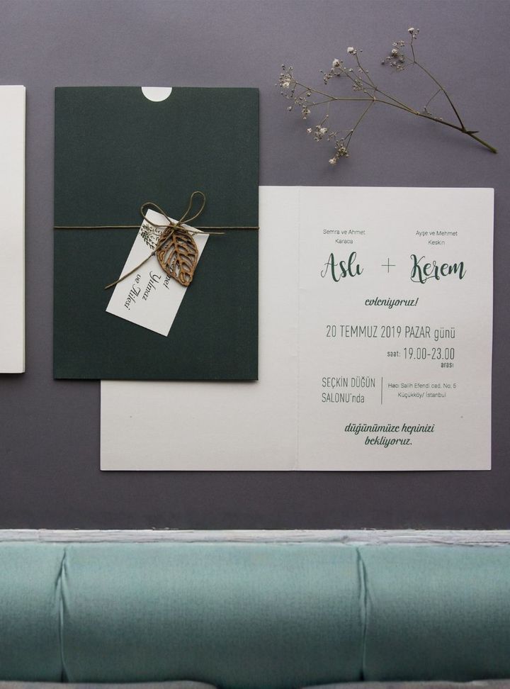 NV-28-25 Düğün Çiçekli Söz - Nişan Davetiye