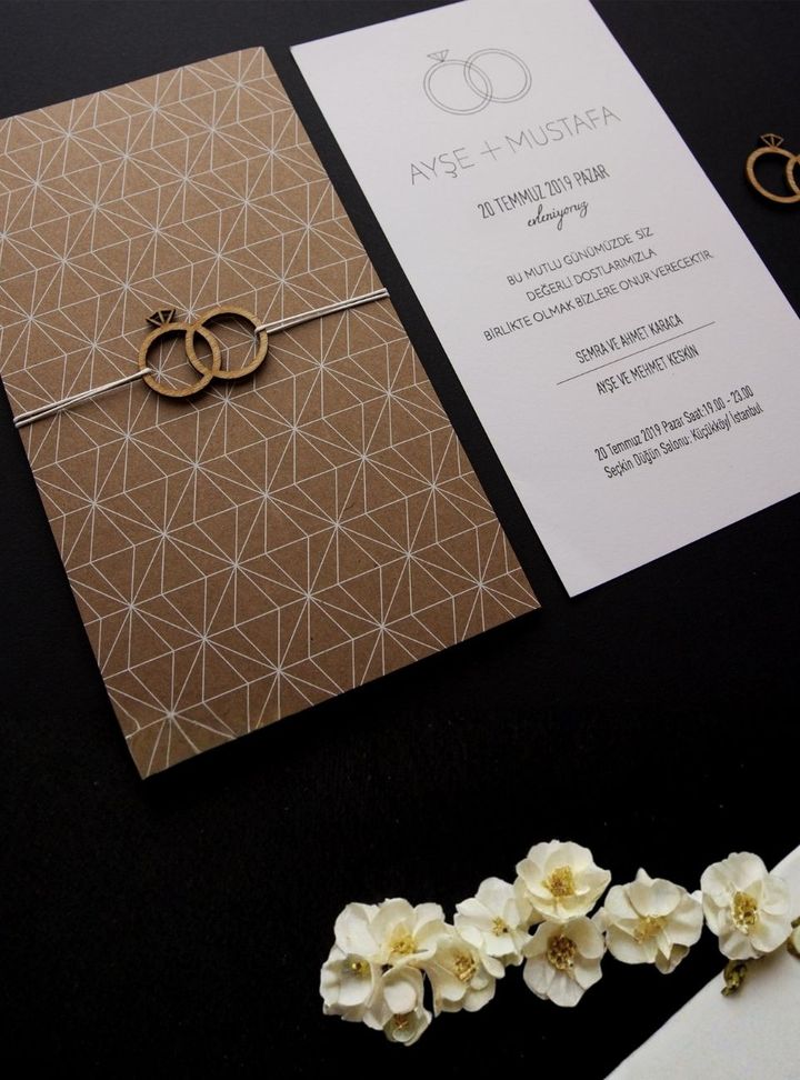 NV-29-25 Düğün Nikah Söz - Nişan Davetiye