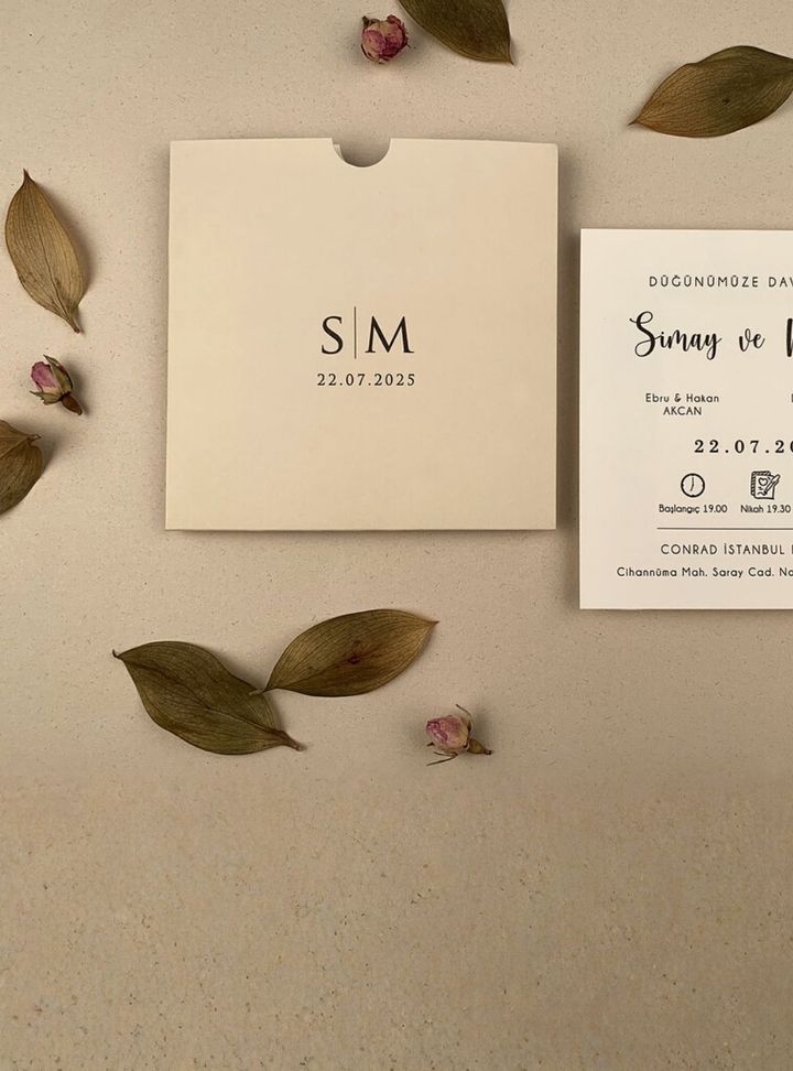 ED-70-25 Düğün Nikah Söz - Nişan Davetiye