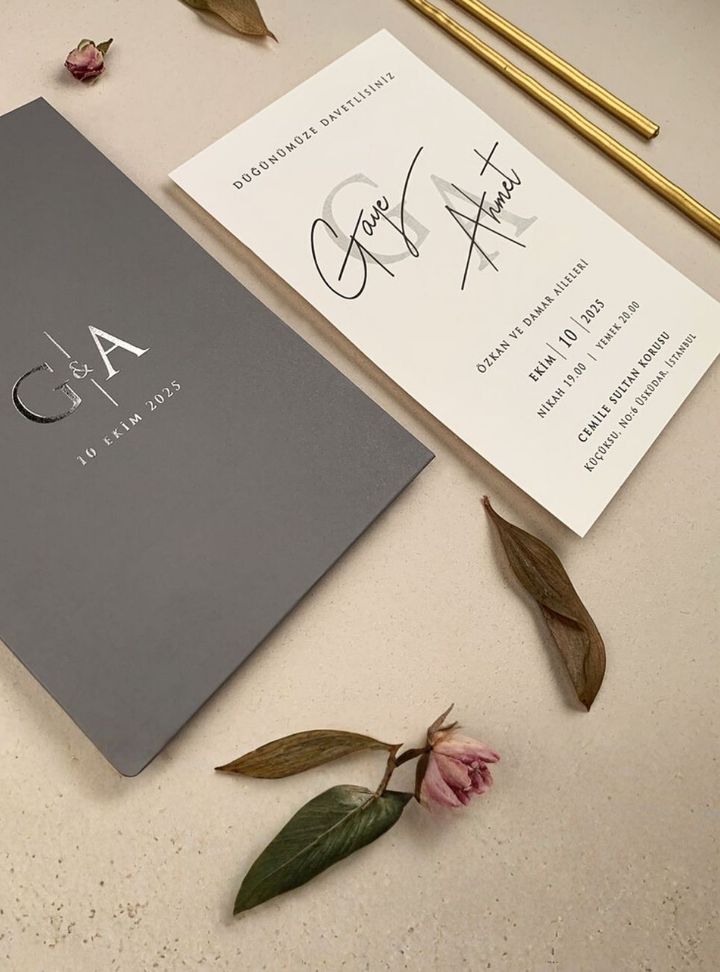 ED-86-25 Düğün Nikah Söz - Nişan Davetiye