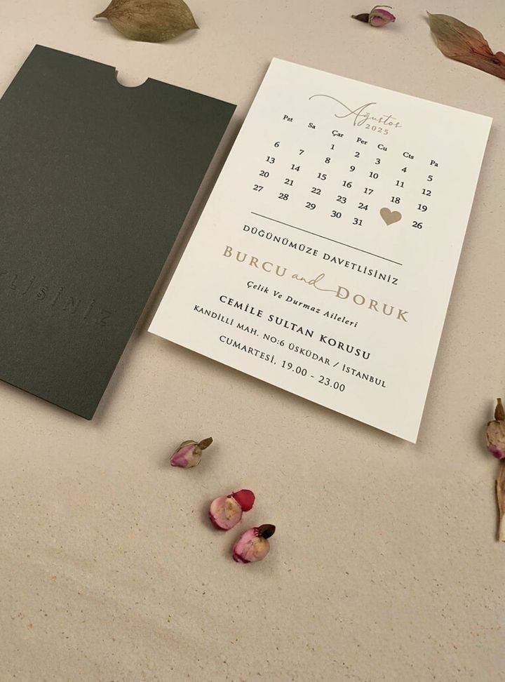 ED-75-25 Düğün Nikah Söz - Nişan Davetiye