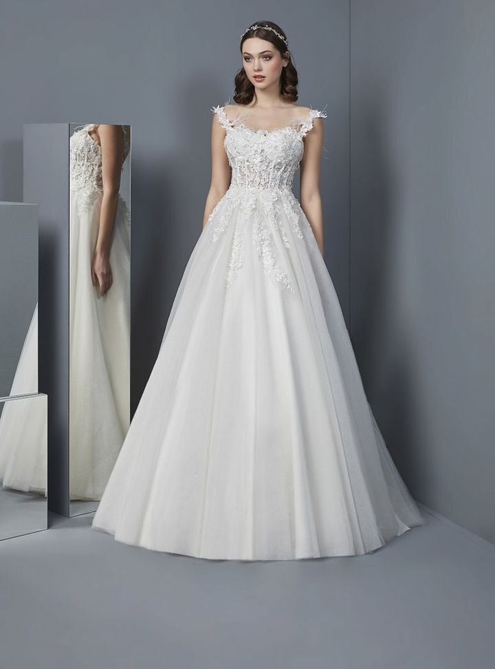 HPC 20 A Kesim Straplez Göğüs Dekolteli Gelinlik