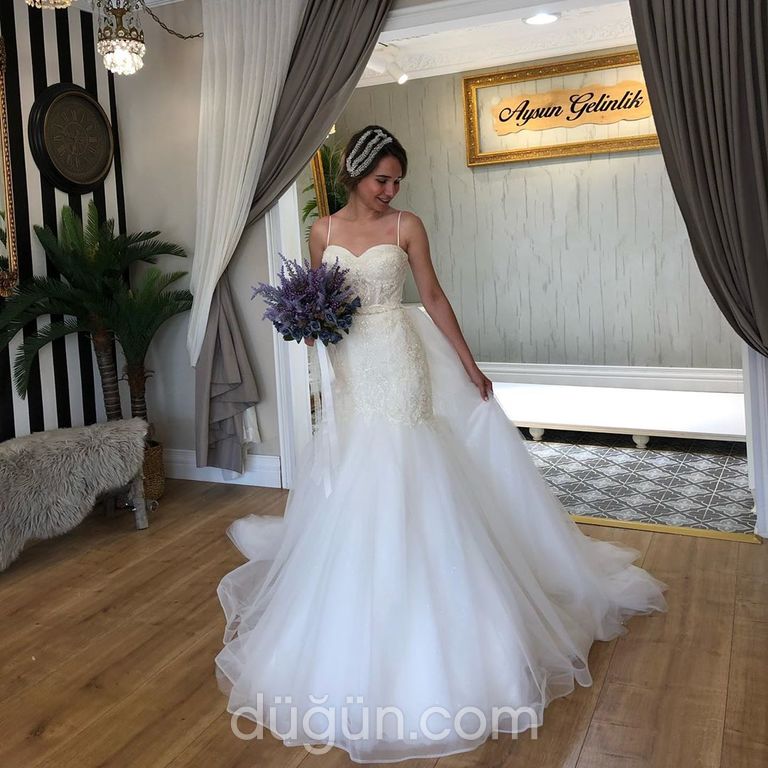 AYG 24 Balık kesim Straplez Romantik gelinlik - 2