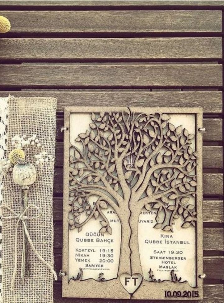 BFG-1-25 Düğün Çiçekli Sade Davetiye