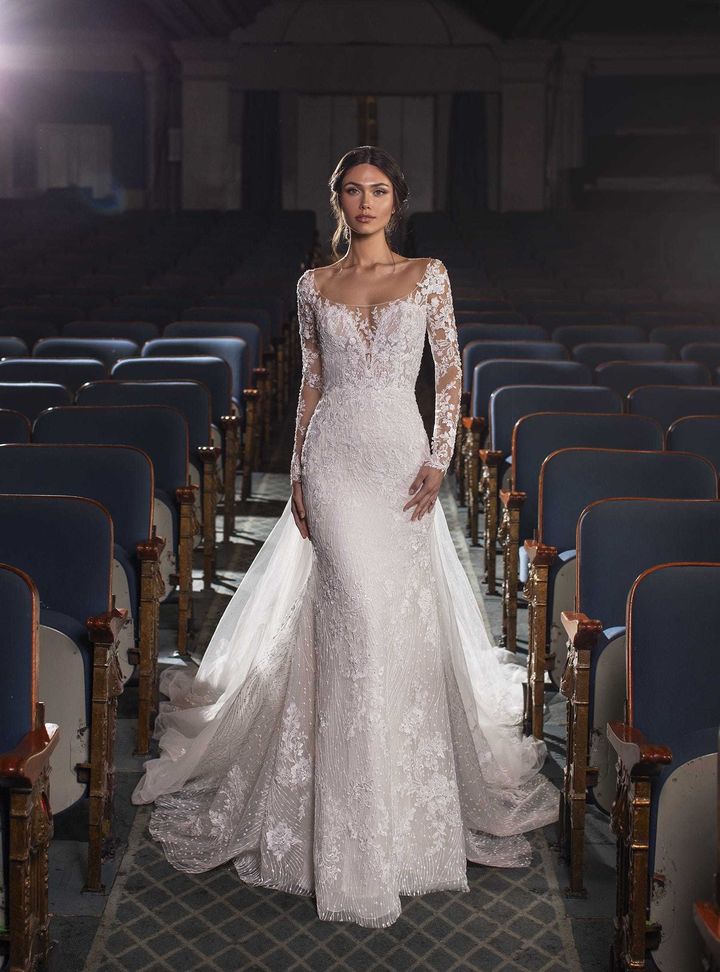 Ralston  Balık Kesim Sırt Dekolteli Modern Gelinlik