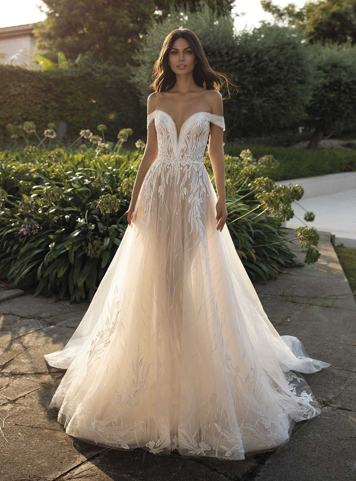 Cloe  A Kesim Bohem Sırt Dekolteli Gelinlik