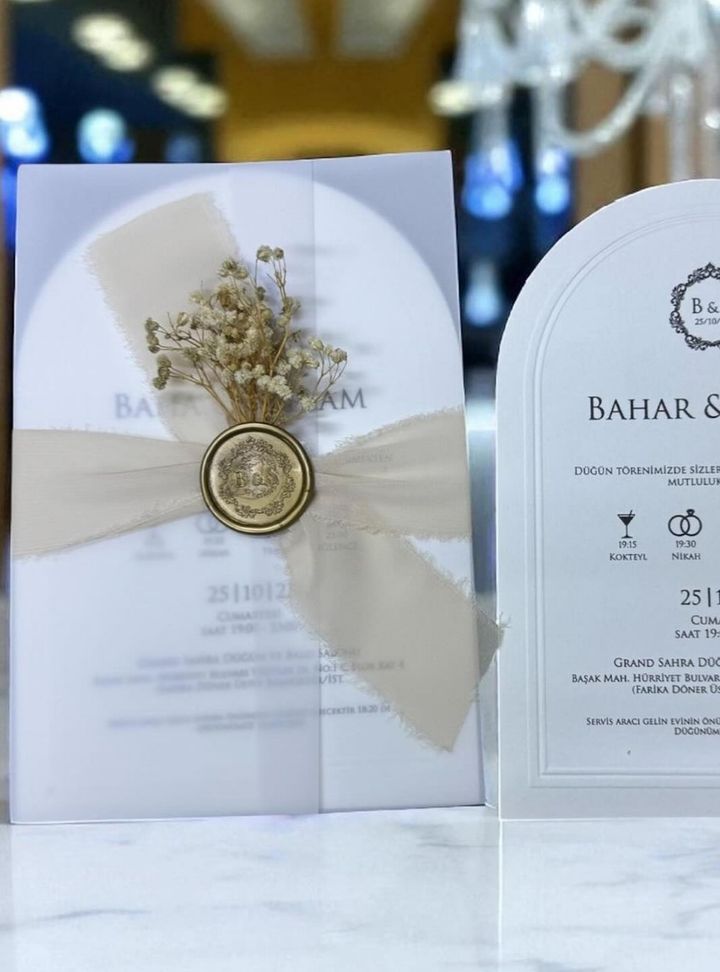 DM-14-25 Düğün Kına Mühürlü Davetiye