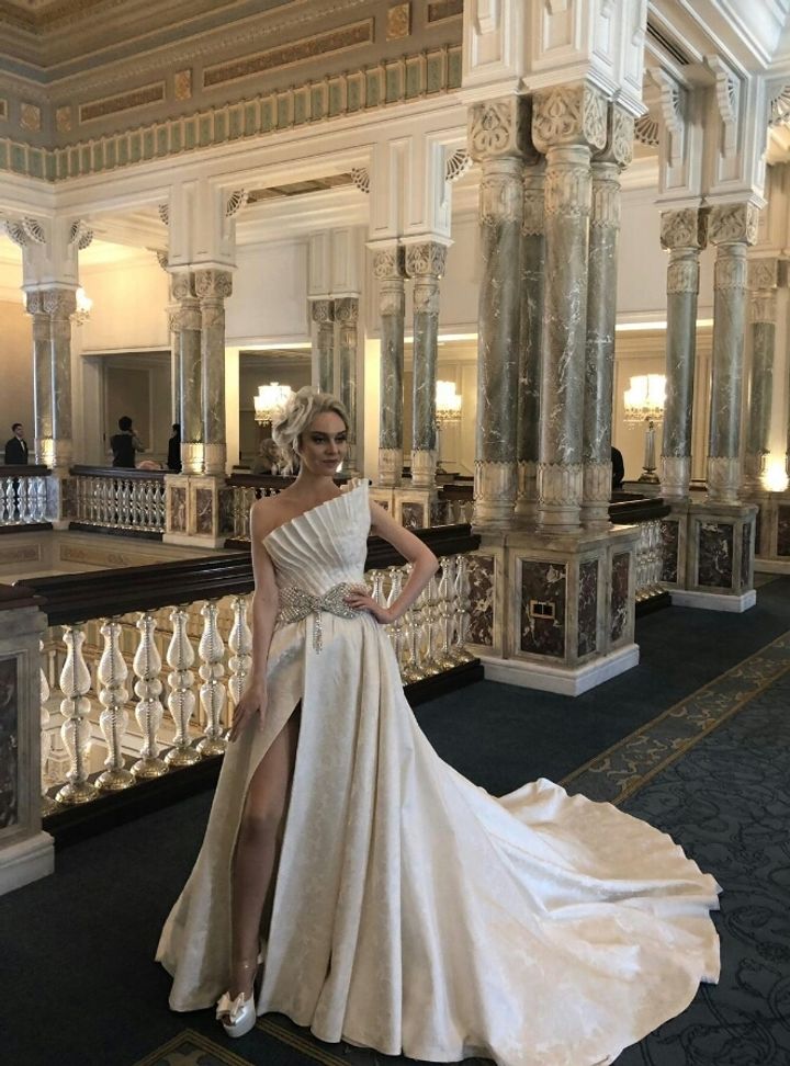 Tek Omuz A Kesim Gelinlik