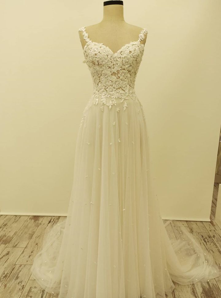 Perla Moda Evi 24 Straplez Düz Kesim Romantik Gelinlik