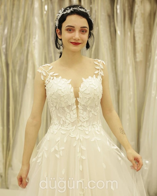 Perla Moda Evi 29 A kesim Straplez Romantik gelinlik - 1