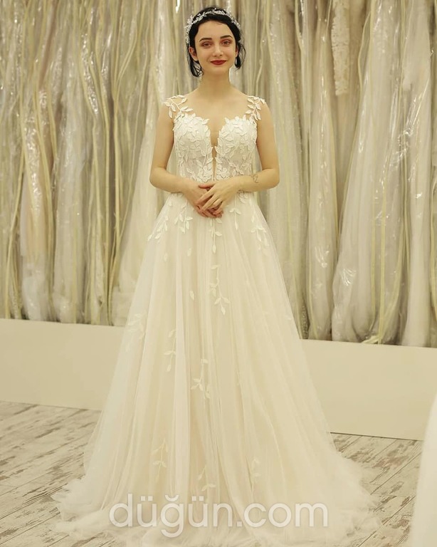 Perla Moda Evi 29 A kesim Straplez Romantik gelinlik - 2