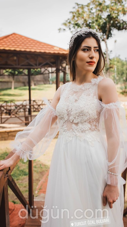 Romantik Helen  Düz kesim Halter yaka Vintage gelinlik