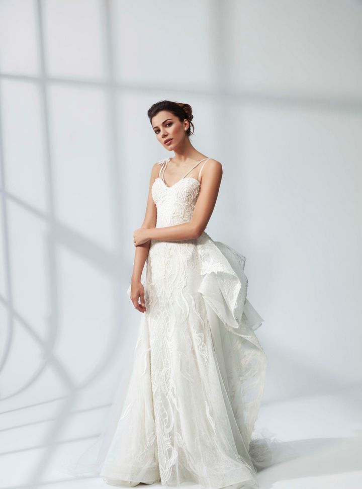 Weddies Suzan Straplez Modern Düz Kesim Gelinlik