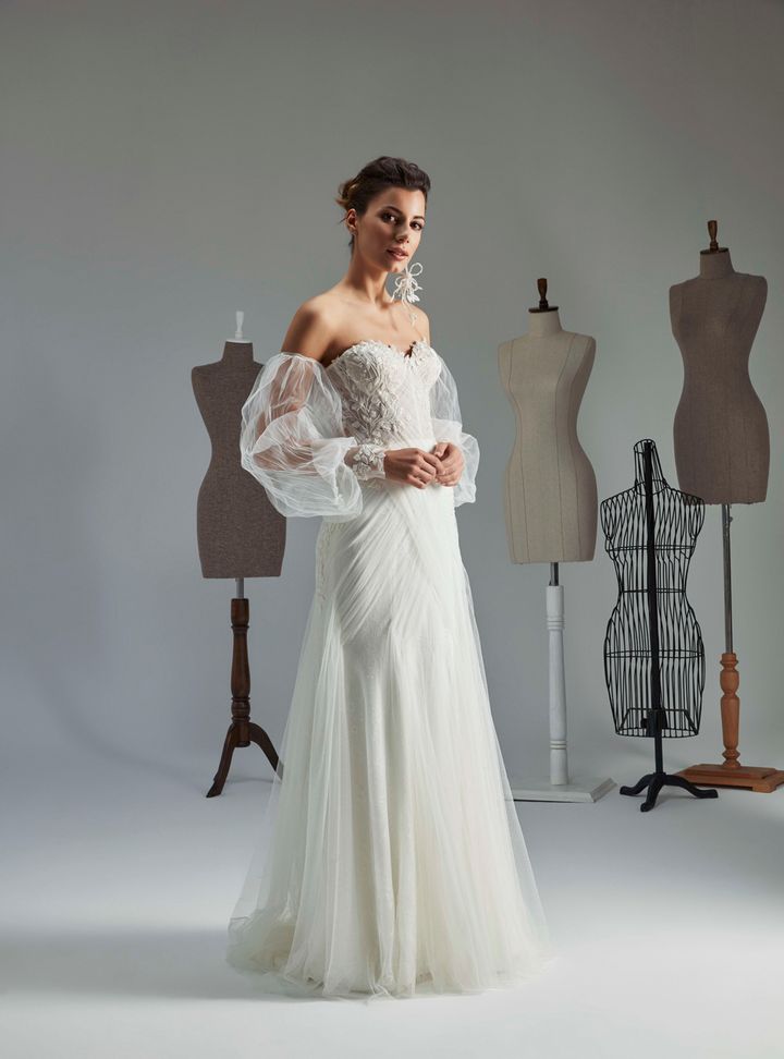 Weddies Vang Balık Kesim Straplez Sırt Dekolteli Gelinlik