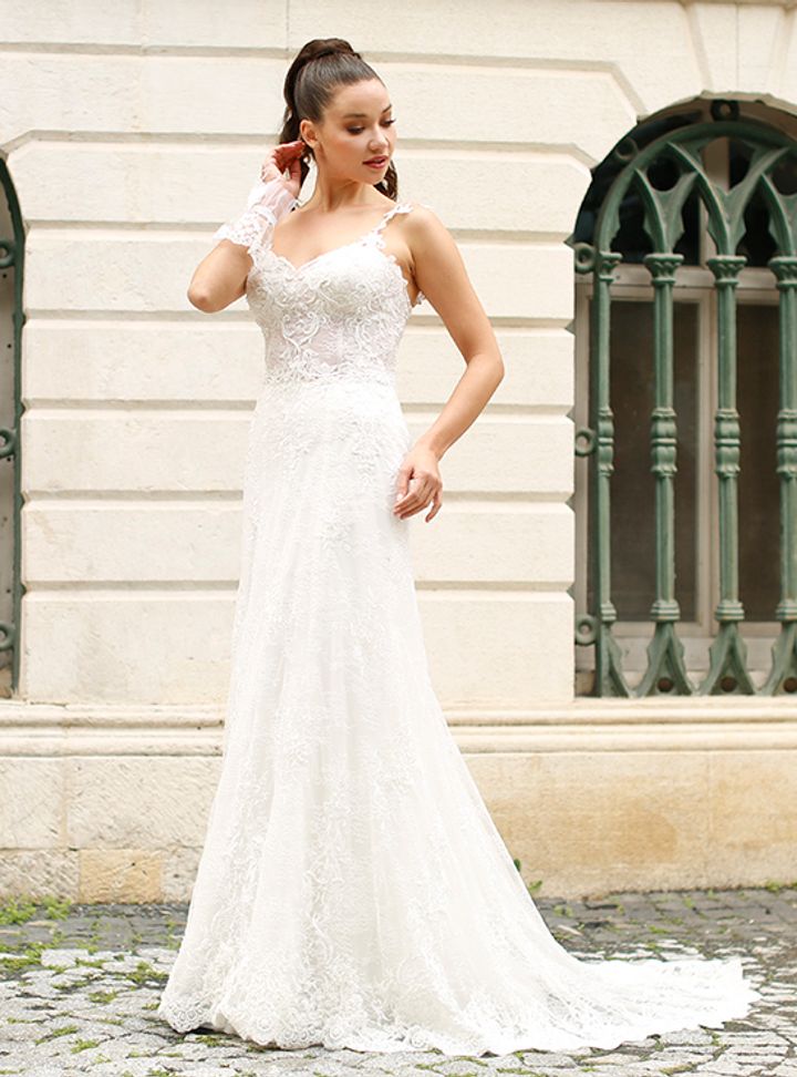 Alimra  Balık Kesim Straplez Romantik Gelinlik