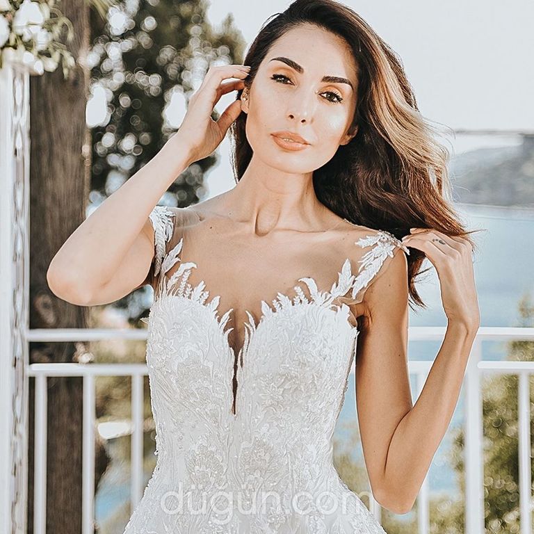 Derya Çelebi 60 A kesim Straplez Romantik gelinlik - 2