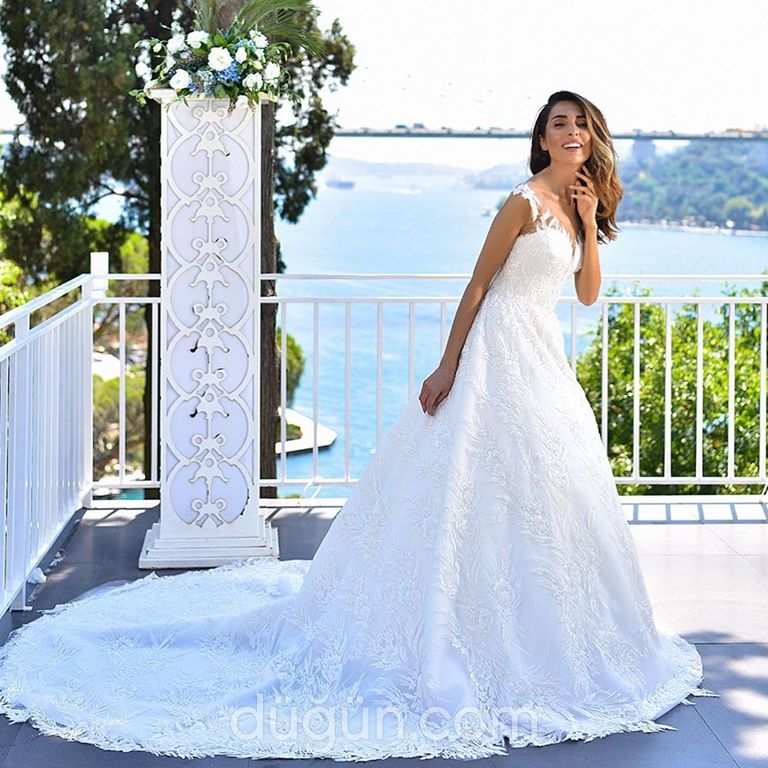 Derya Çelebi 60 A kesim Straplez Romantik gelinlik - 1