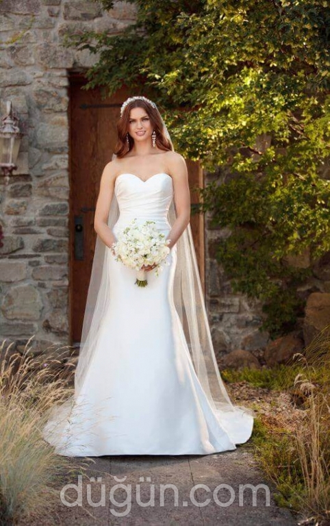 FAP 33 Balık Kesim Straplez Göğüs Dekolteli Gelinlik