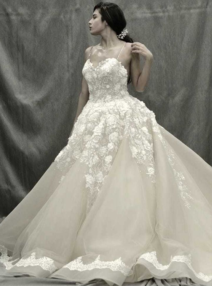 Nehir Tayman Couture 2 Prenses Kesim Straplez Göğüs Dekolteli Gelinlik