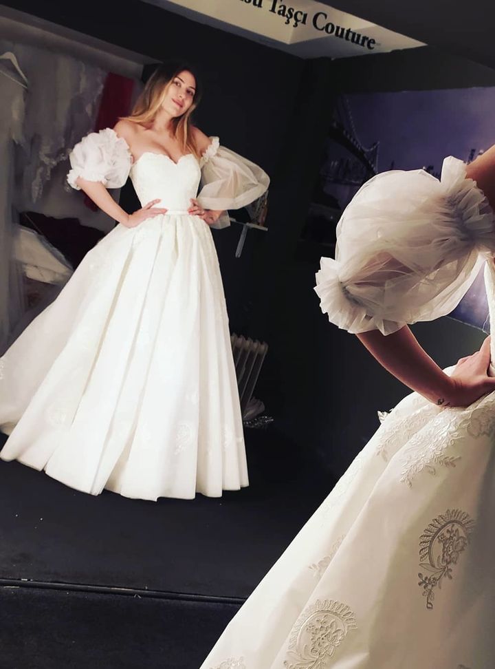 Cansu Tasçı Couture 3 Prenses Kesim Straplez Sırt Dekolteli Gelinlik