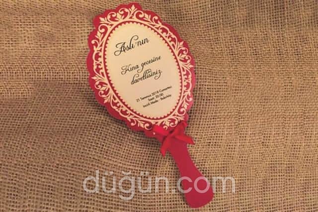 Kına Aynası Davetiye Modeli