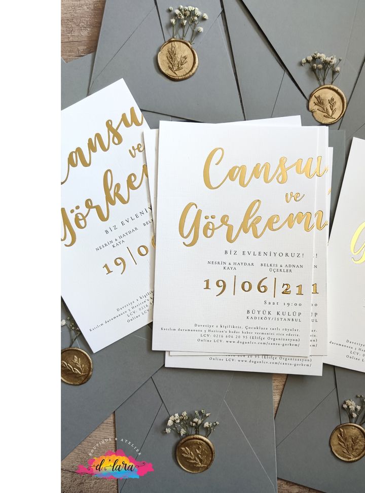Gold Detaylı Davetiye