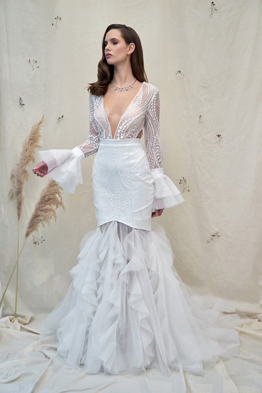 Alia Bridal – Dekolteli Bohem Gelinlik - 1