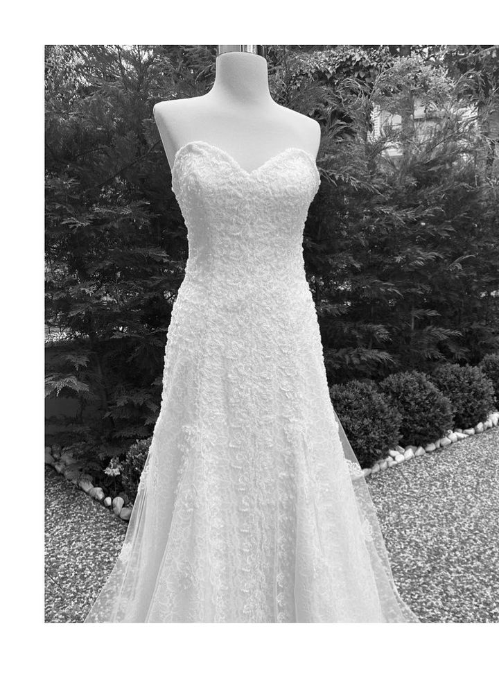 CYJ  1 A Kesim Straplez Romantik Gelinlik