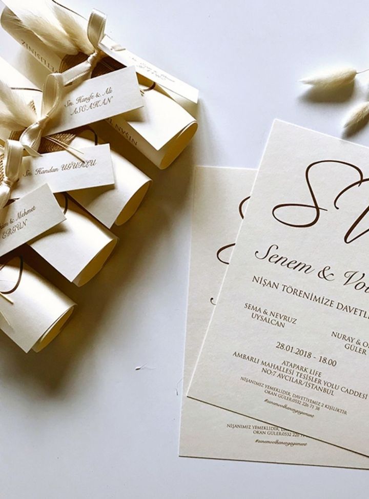 Kuru Çiçek Detaylı Davetiye Modeli