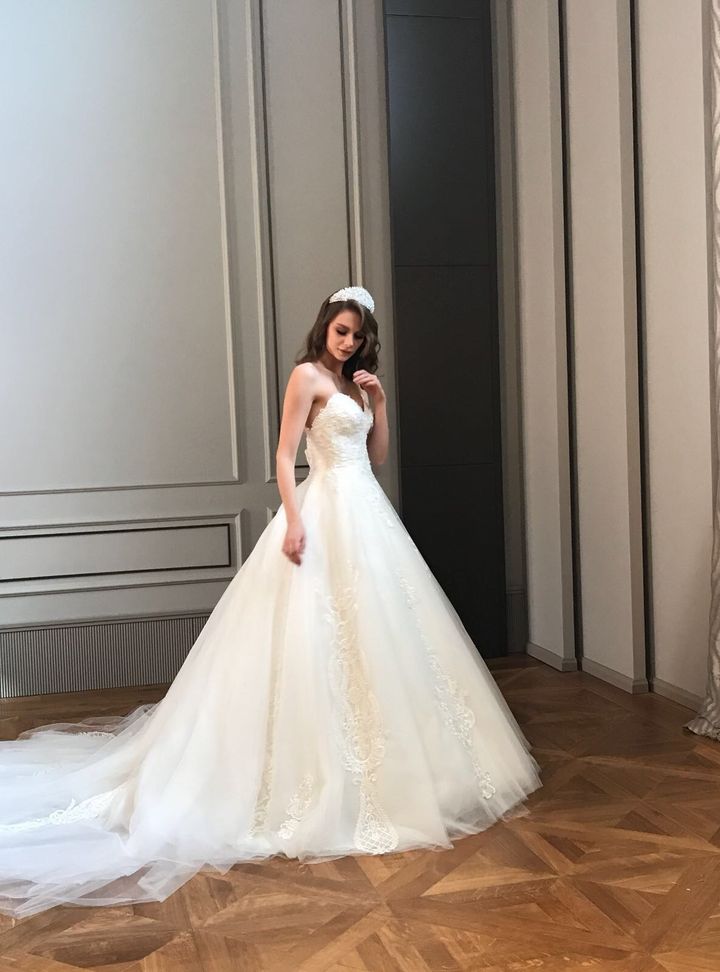 Straplez A Kesim Gelinlik