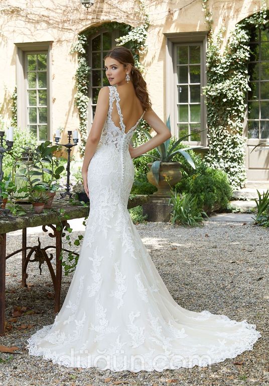 Wow Fashion Bride 50 Balık kesim Straplez Romantik gelinlik - 2