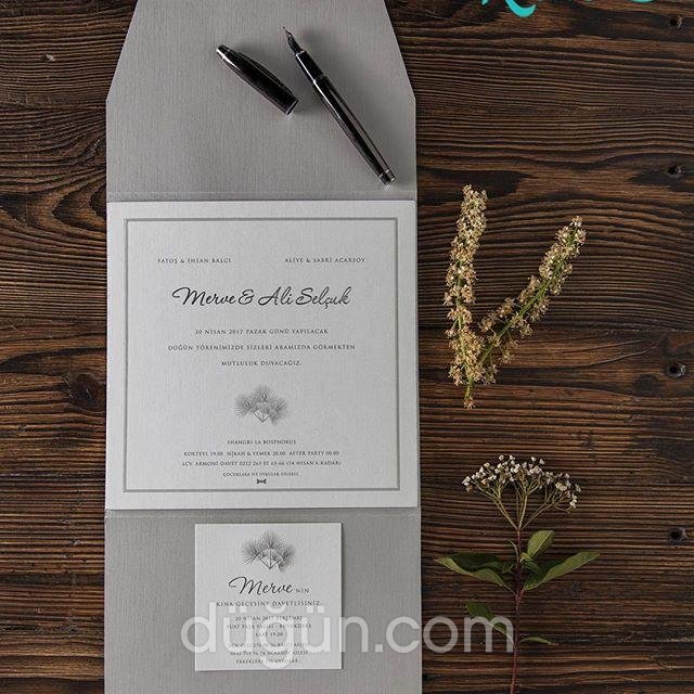 Sade Düğün ve Kına Gecesi Davetiyesi