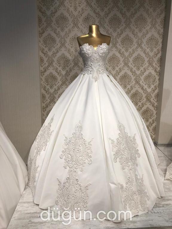 Deha Moda Evi 22 Prenses kesim Straplez Romantik gelinlik