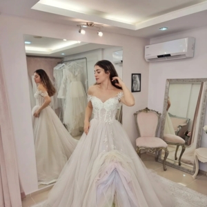 Düşük Omuz Prenses Gelinlik