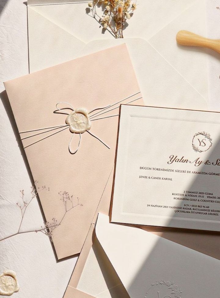 YSD-01-25 Düğün Söz - Nişan Mühürlü Davetiye
